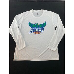 Saint Georges Hawks Basketball Long‎ Sleeve Athletic Shirt Badger Sport White